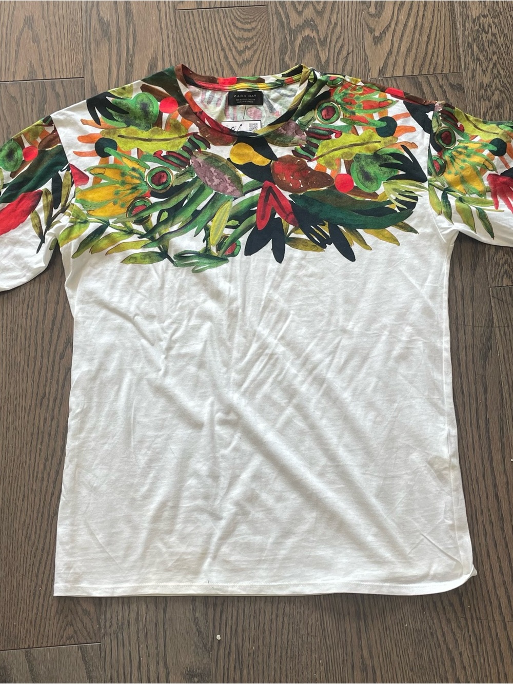 Zara Tropical Watercolor Print Tee